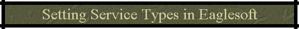 Setting Service Types in Eaglesoft
